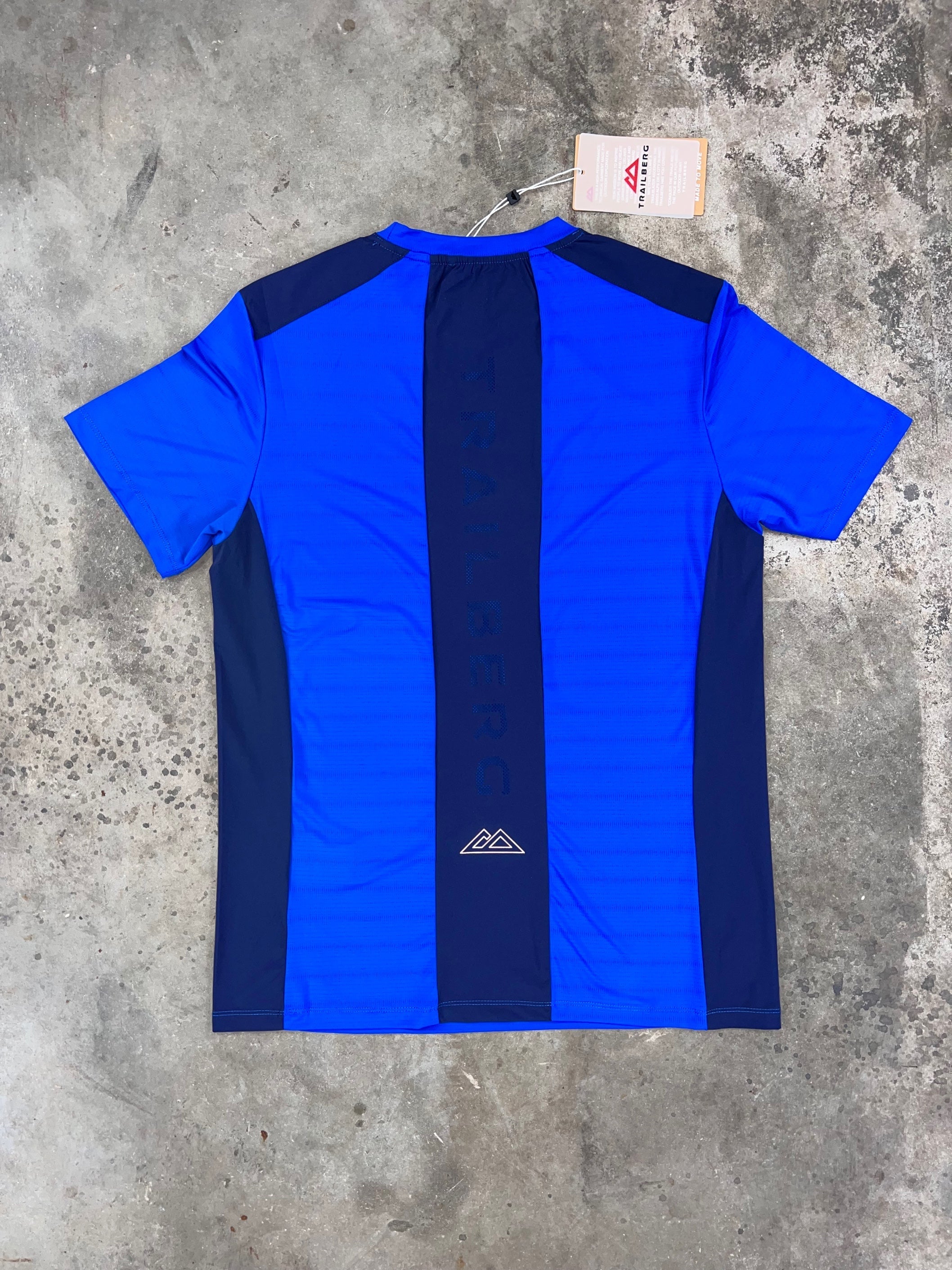 Trailberg Cloud T Shirt - Navy/Cobalt