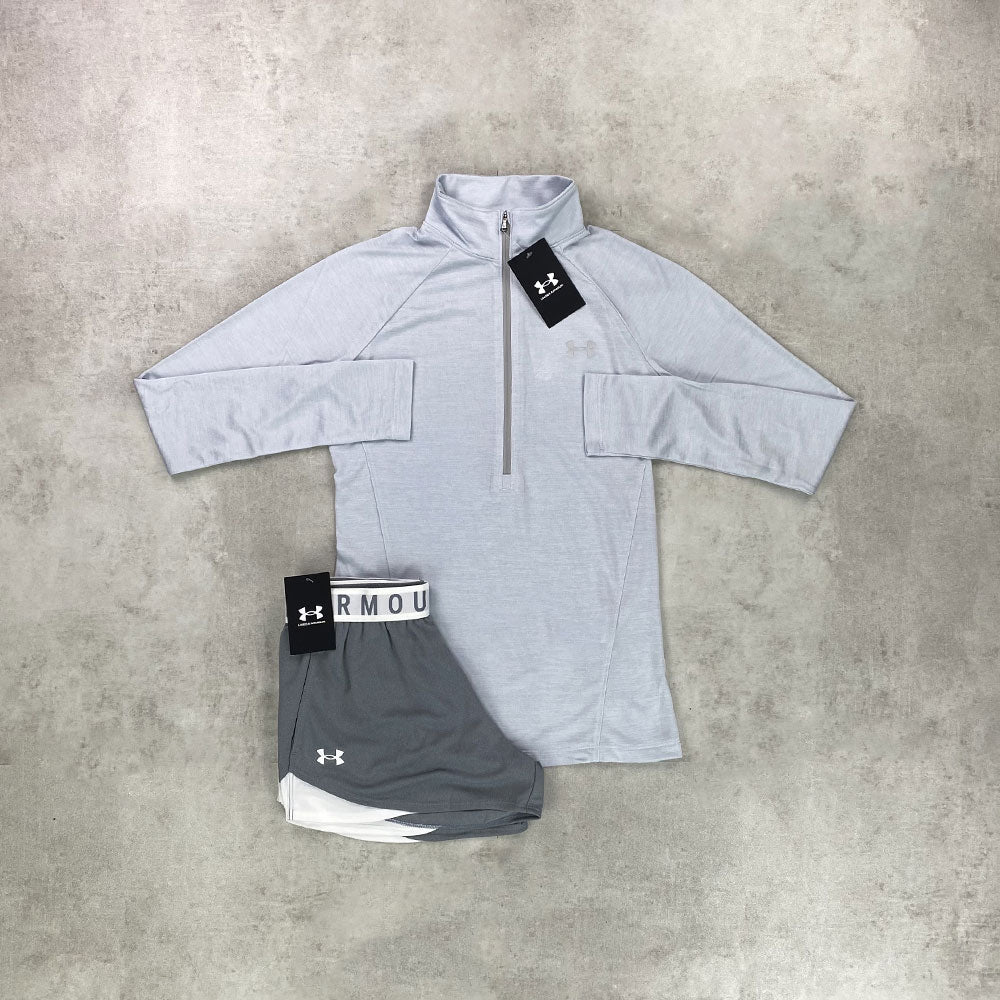 UN ARM Half Zip/ Play Shorts Halo Grey Set Grey Women’s