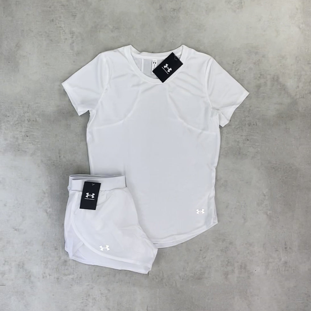 UN ARM T-Shirt/ Shorts White Set Women's